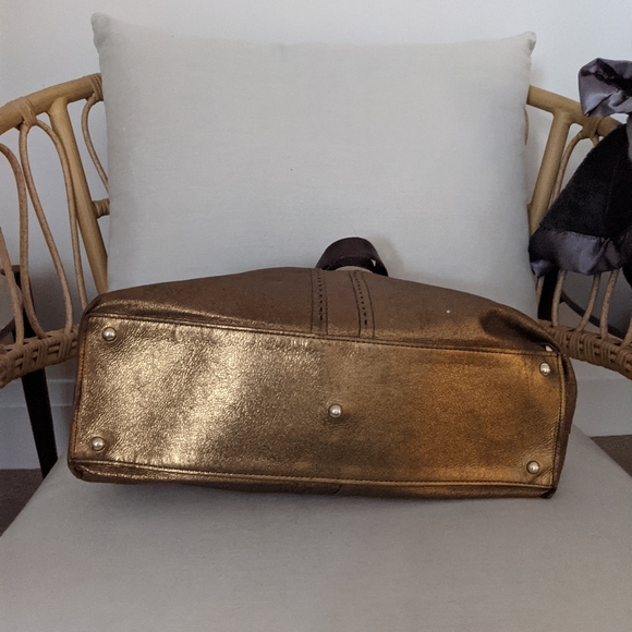 YSL Brown/Bronze reversible tote bag - Picture 5 of 8